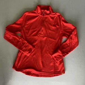 Mondetta Sweatshirt Womens Extra Large 1/4 Zip Red Orange Loudcore Cabincore